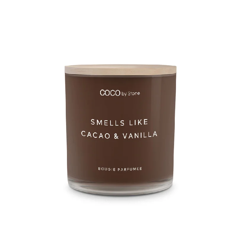 Eco-friendly Christmas gift candles with reusable containers-11oz Smells Like Cacao & Vanilla Candle