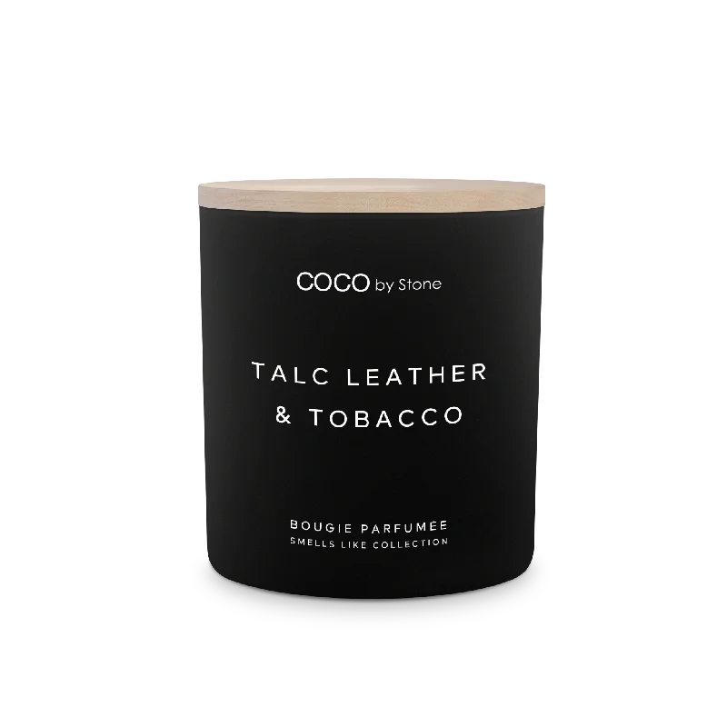 High-quality Christmas gift candles for luxury gifts-11oz Smells Like Talc Leather & Tobacco Candle