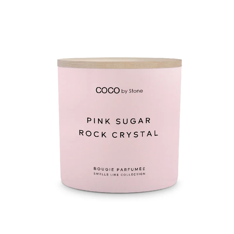 Luxury gift candles for Christmas with a holiday twist-15oz Smells Like Pink Sugar Rock Crystal Candle