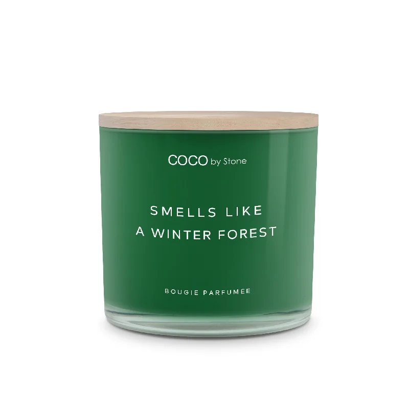 Luxury scented Christmas gift candles with essential oils-15oz Smells Like a Winter Forest Candle