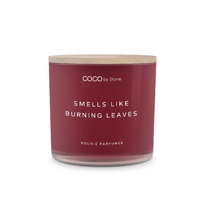 Hand-poured Christmas gift candles for a special touch-15oz Smells Like Burning Leaves Candle