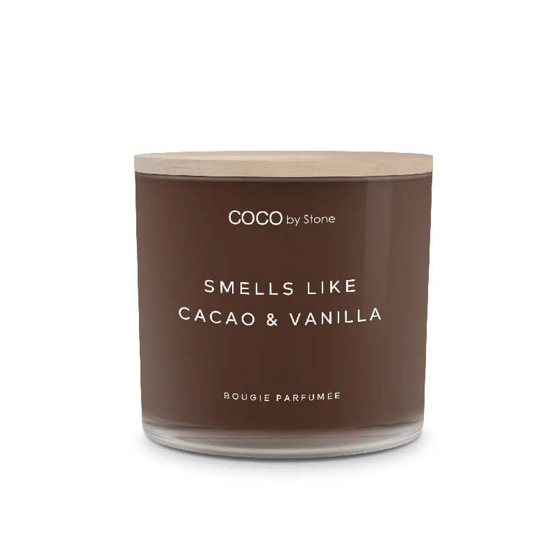 Elegant Christmas gift candles for luxurious presents-15oz Smells Like Cacao & Vanilla Candle