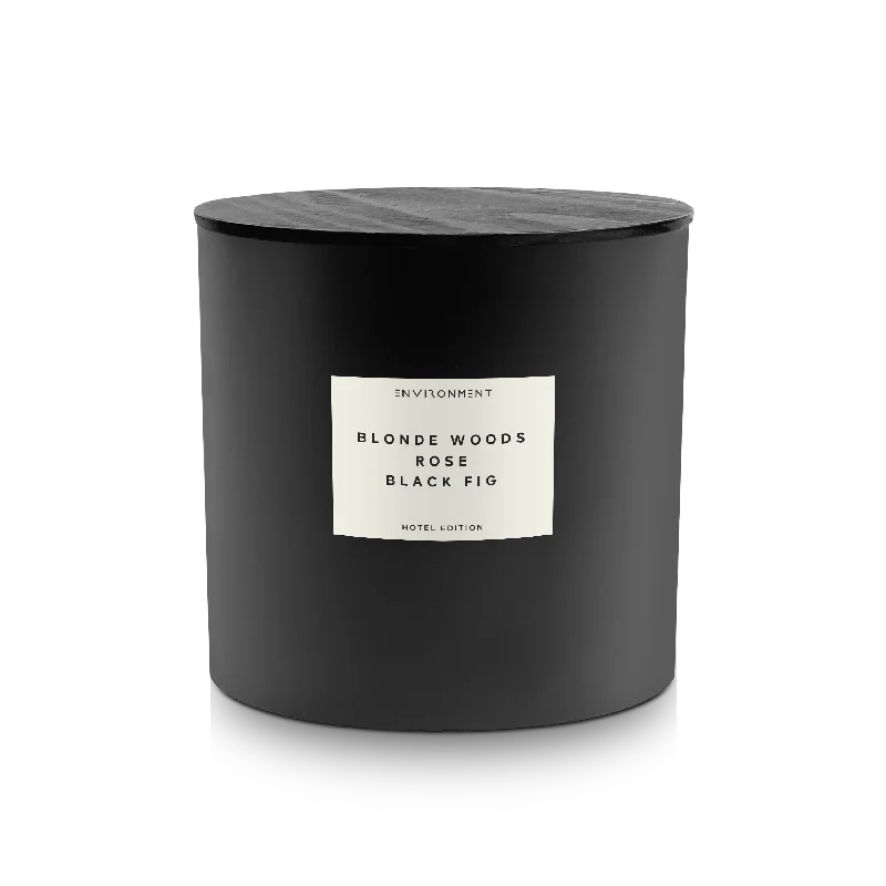 Artisan-crafted Christmas gift candles with Christmas motifs-55oz Blonde Woods | Rose | Black Fig Candle (Inspired by The EDITION Hotel®)