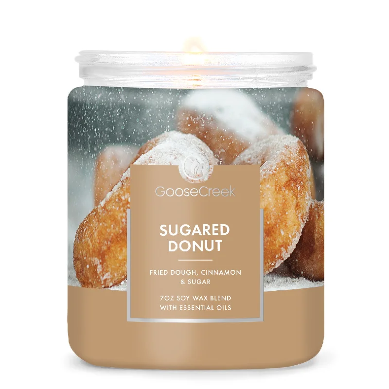 Beautifully crafted Christmas gift candles for decoration-Sugared Donut 7oz Single Wick Candle