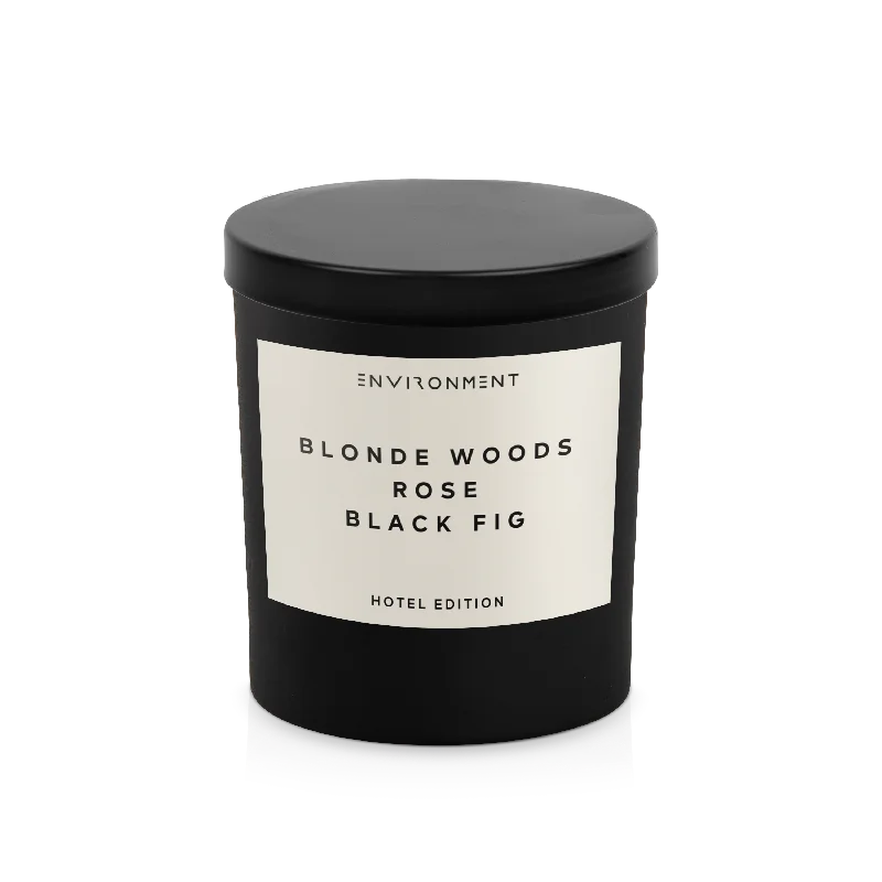 Customizable Christmas gift candles for personalized gifts-8oz Blonde Woods | Rose | Black Fig Candle with Lid and Box (Inspired by The EDITION Hotel®)