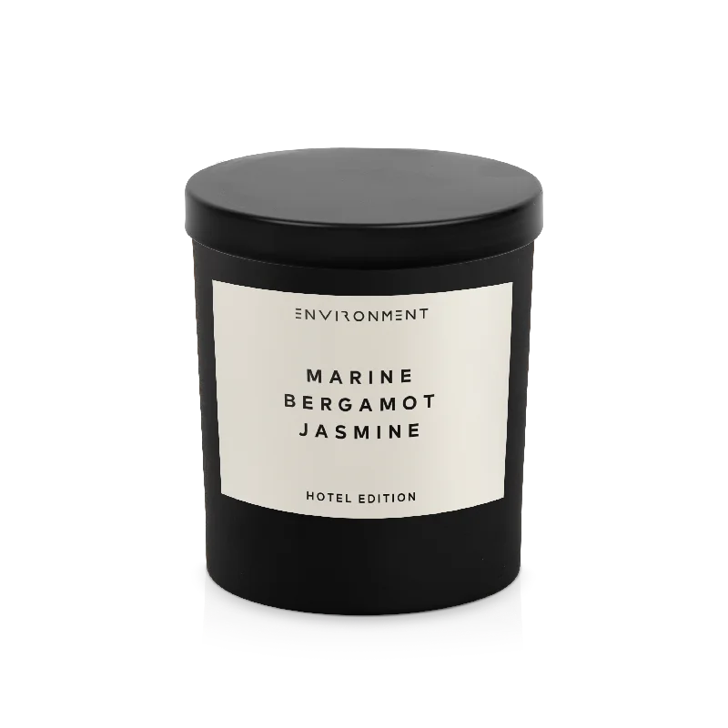 Unique scented Christmas gift candles for home fragrance-8oz Marine | Bergamot | Jasmine Candle with Lid and Box (Inspired by The Ritz Carlton Hotel®)