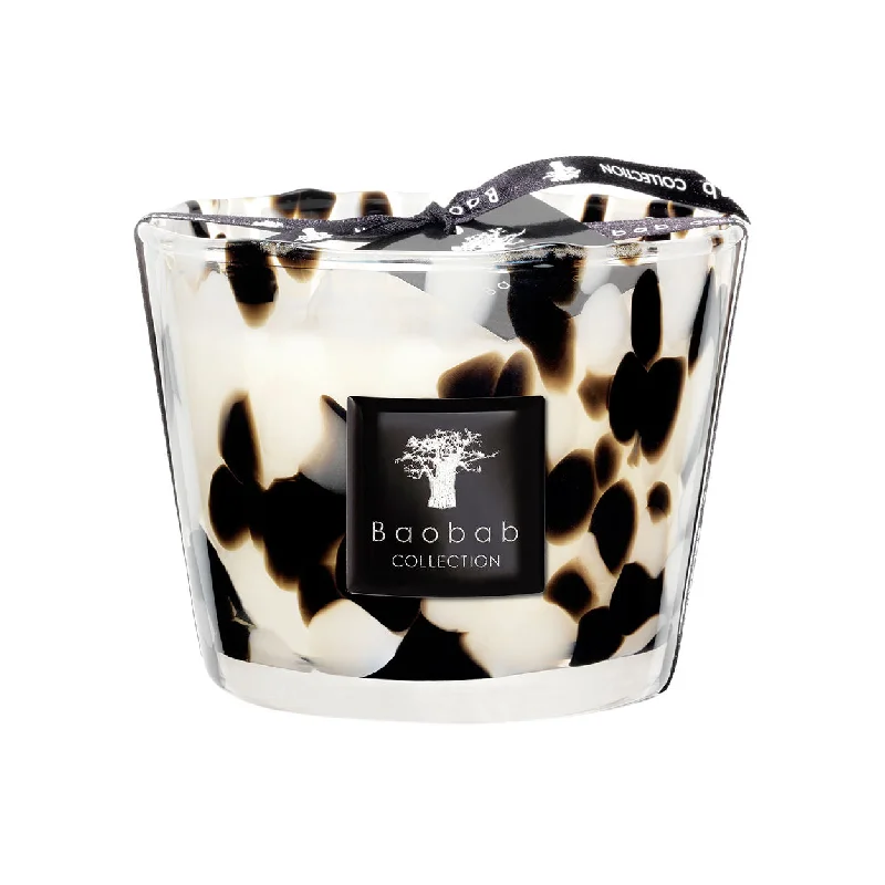 Scented candles for Christmas holiday parties-Pearls Black Candle