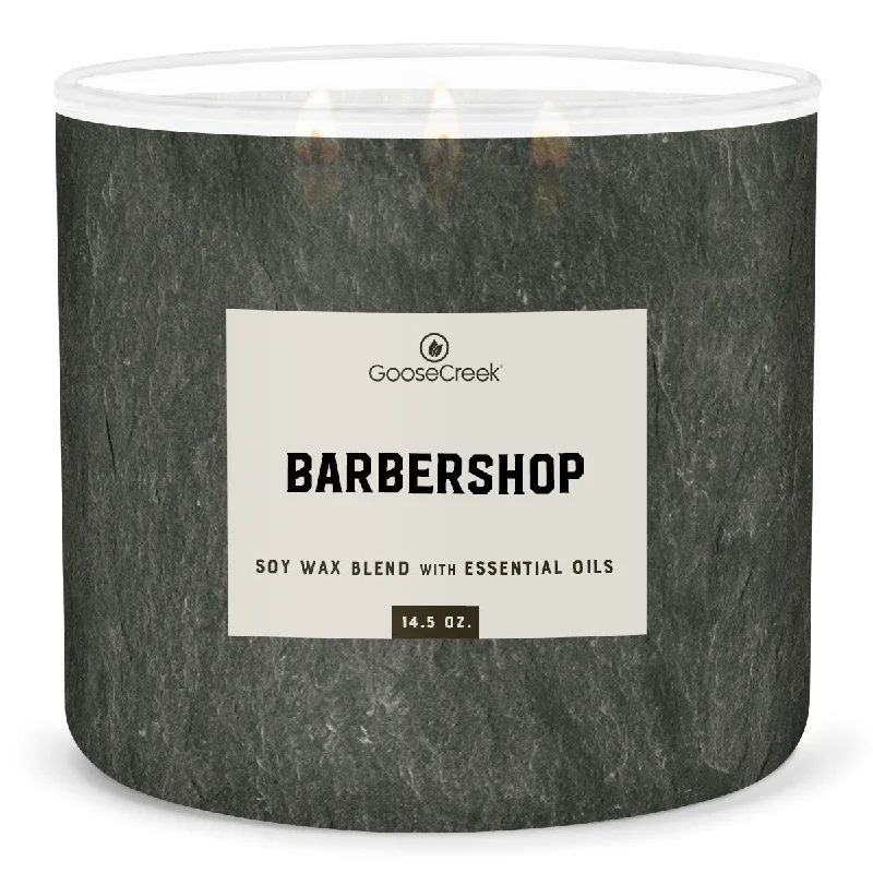 Organic Christmas gift candles for natural lovers-Barbershop Large 3-Wick Candle