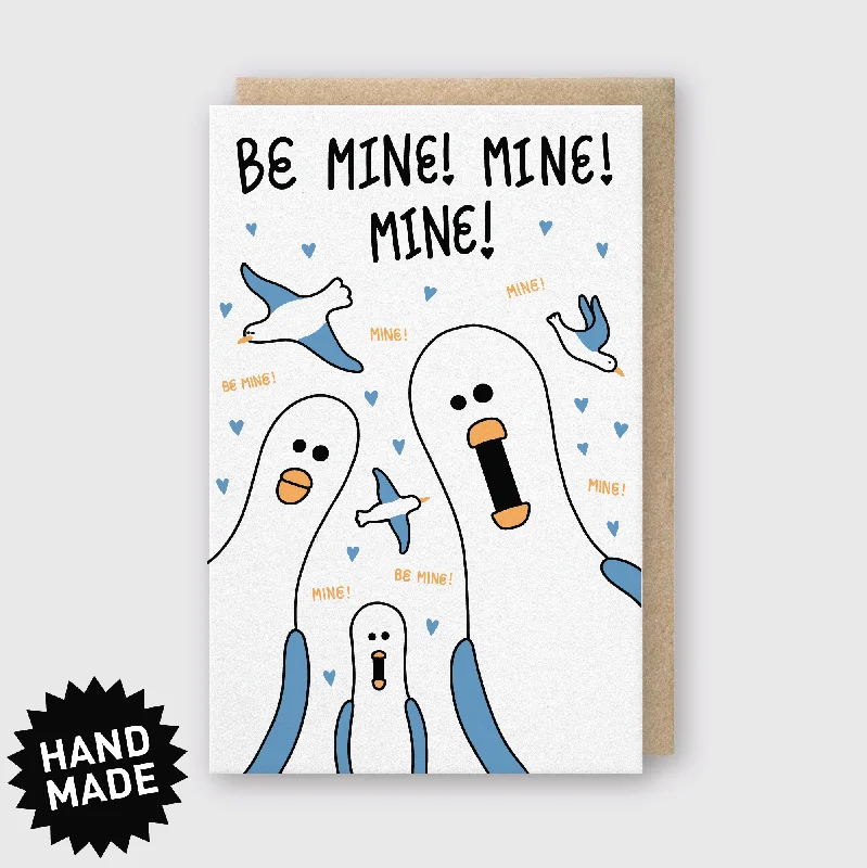 Cooling blanket series for hot sleepers-Be Mine Mine Mine Greeting Card