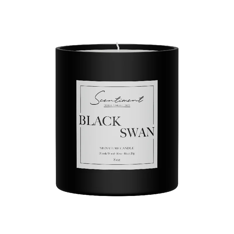 Unique scented Christmas gift candles for home fragrance-Black Swan Candle