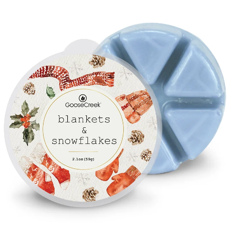 Hand-knit blanket series for unique craftsmanship-Blankets & Snowflakes Wax Melt