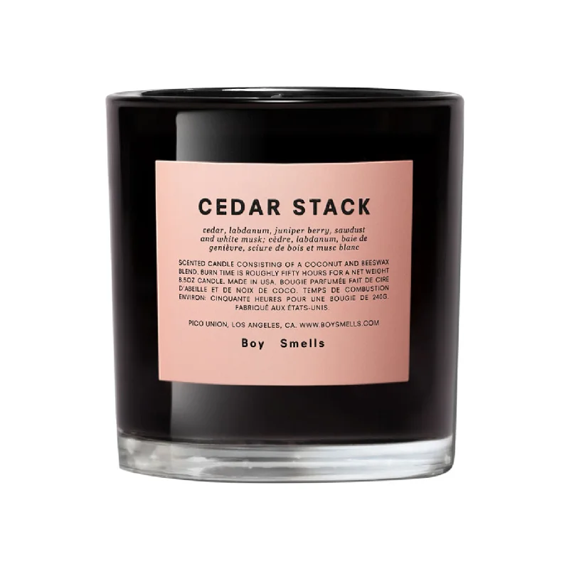 Christmas gift candles for a cozy winter evening-Cedar Stack Candle