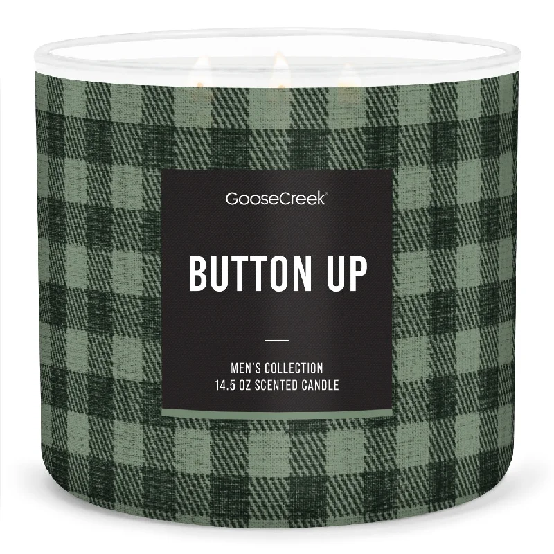 Advent Christmas gift candles for countdown gifts-Button-Up Large 3-Wick Candle