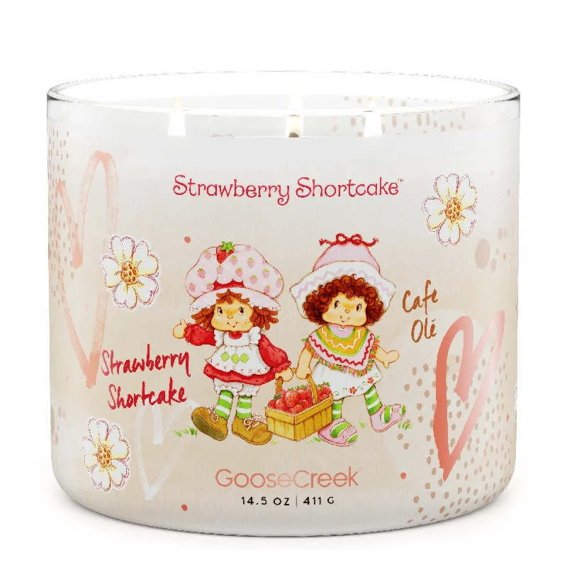 DIY Christmas gift candles for crafty gift-giving-Cafe Olé Strawberry Shortcake 3-Wick Candle