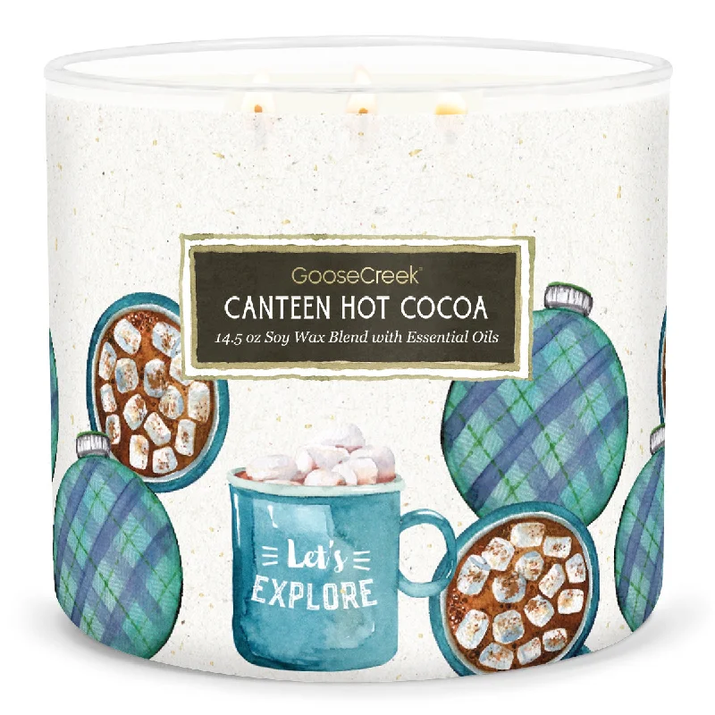 Christmas gift candles for relaxing holiday baths-Canteen Hot Cocoa 3-Wick Candle