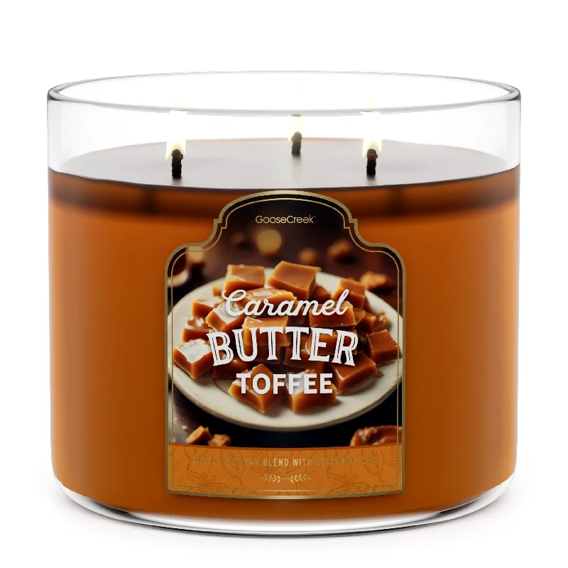 Eco-friendly Christmas gift candles for sustainability-Caramel Butter Toffee 3-Wick Candle