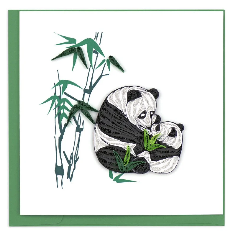 Reversible fleece blanket series for versatile warmth-Message Card Two Pandas