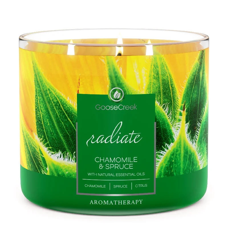 Chamomile & Spruce Aromatherapy Large 3-Wick Candle