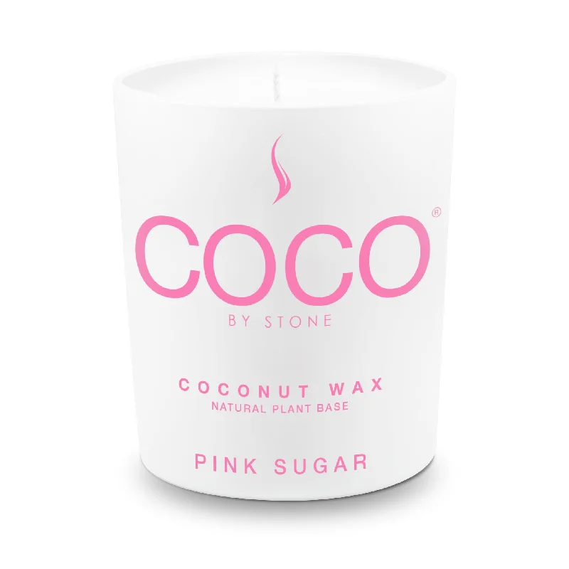 Small Christmas gift candles for secret Santa gifts-Pink Sugar Natural Coconut Apricot Wax Candle