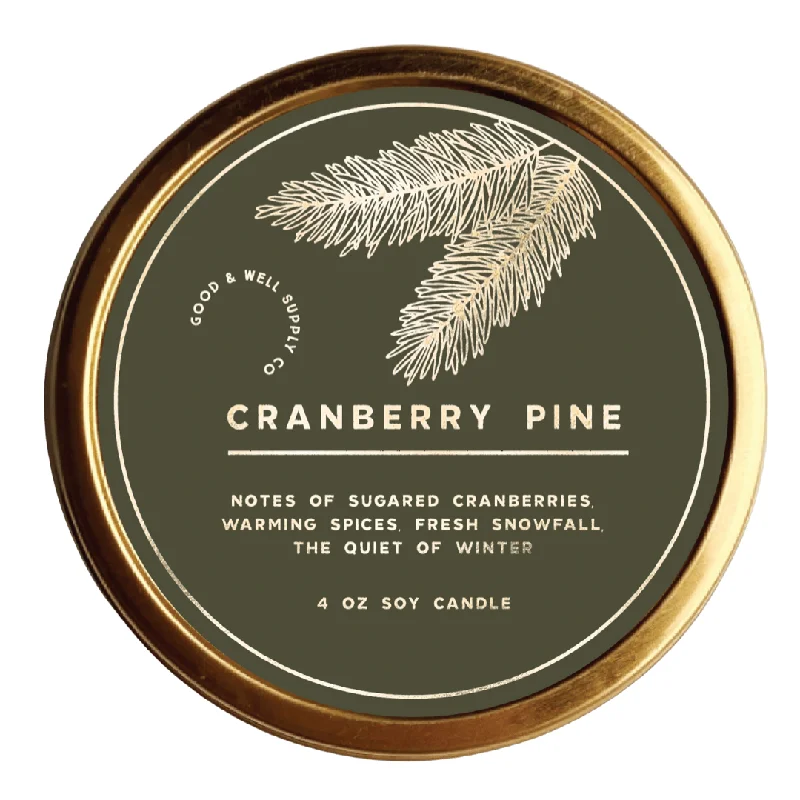 Unique Christmas gift candles for all occasions-Cranberry Pine Golden Garden Candle