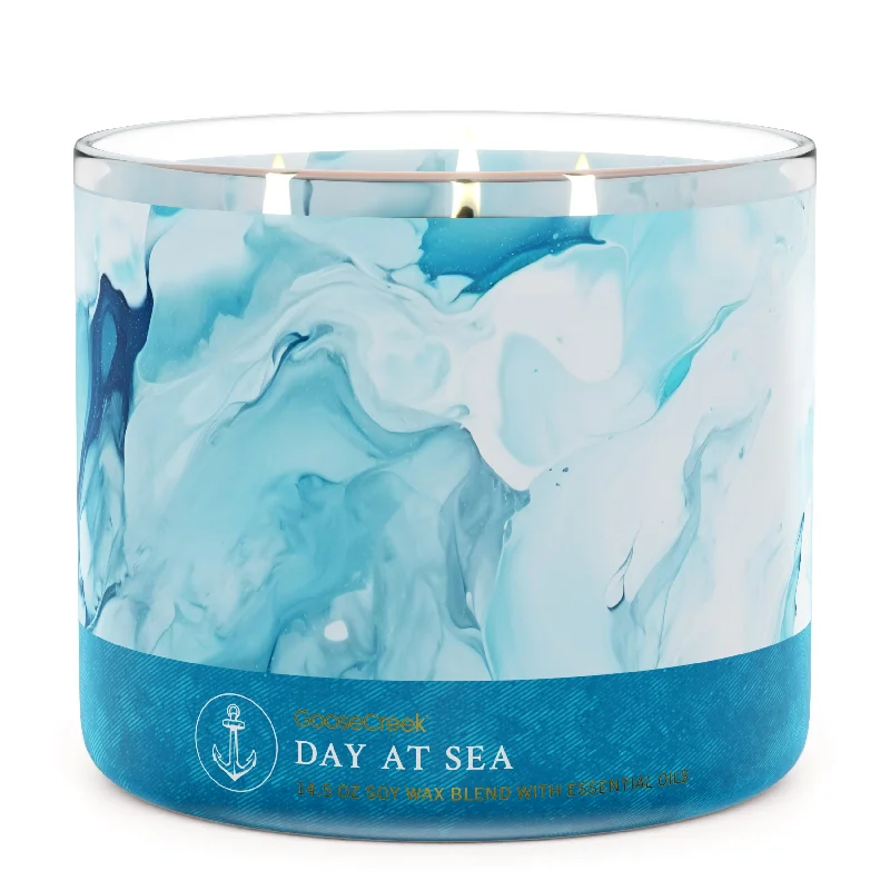 Vegan Christmas gift candles for cruelty-free gifts-Day at Sea Large 3-Wick Candle