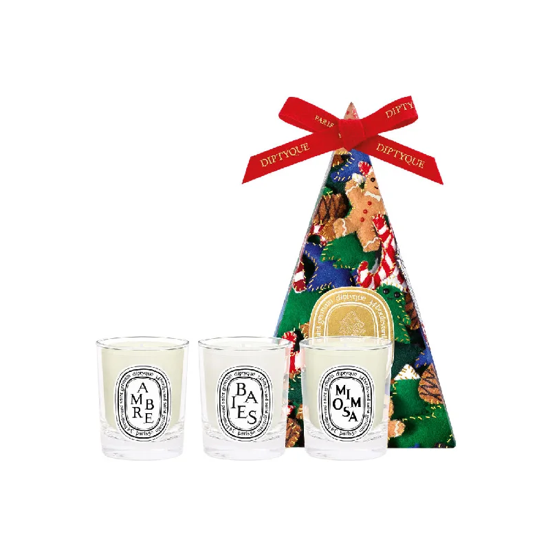 Large Christmas gift candles for an unforgettable gift-Surprise Pouch with 3 Miniature Candles (Limited Edition)