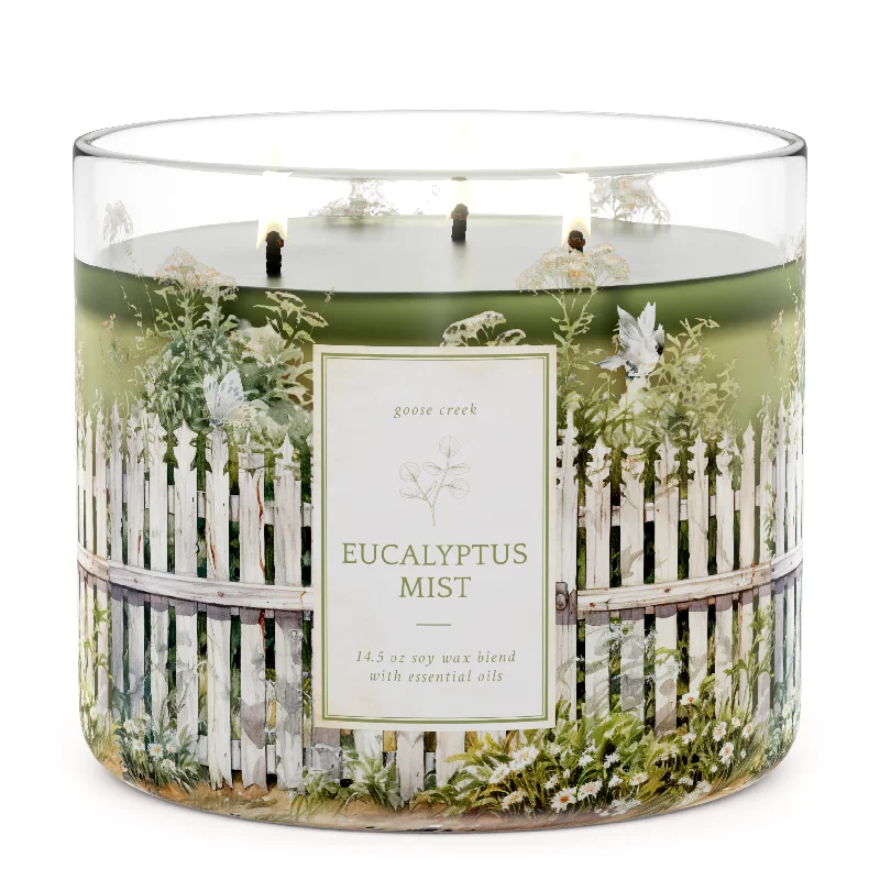 Aromatherapy Christmas gift candles for wellness-Eucalyptus Mist 3-Wick Candle