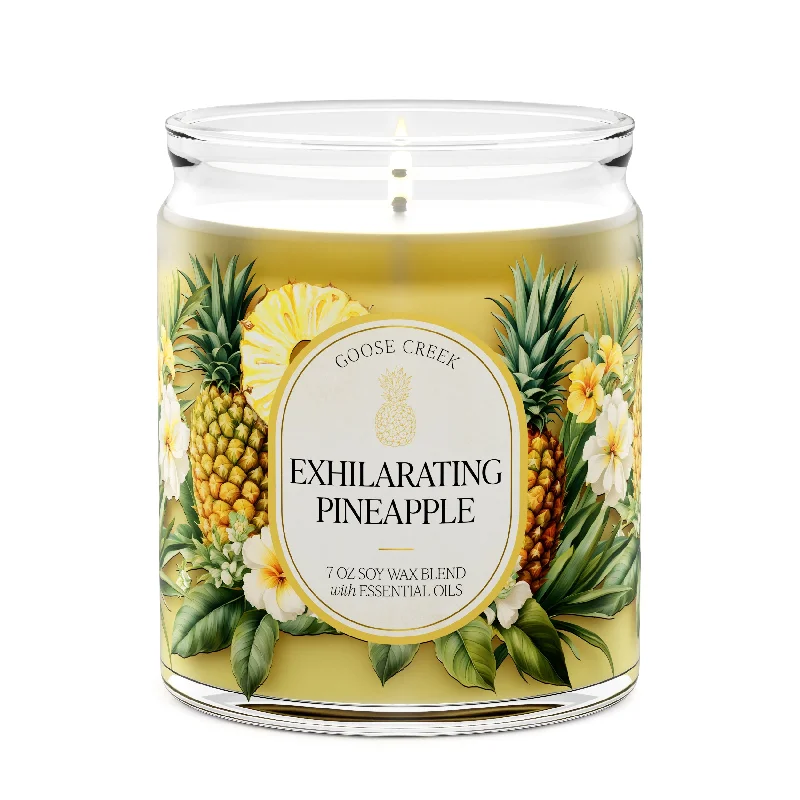 Beautiful Christmas gift candles with seasonal fragrances-Exhilarating Pineapple 7oz Single Wick Candle