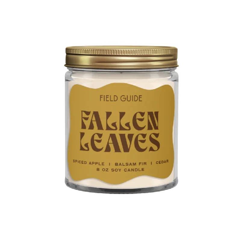 Christmas gift candles for stocking stuffers-Fallen Leaves Soy Candle