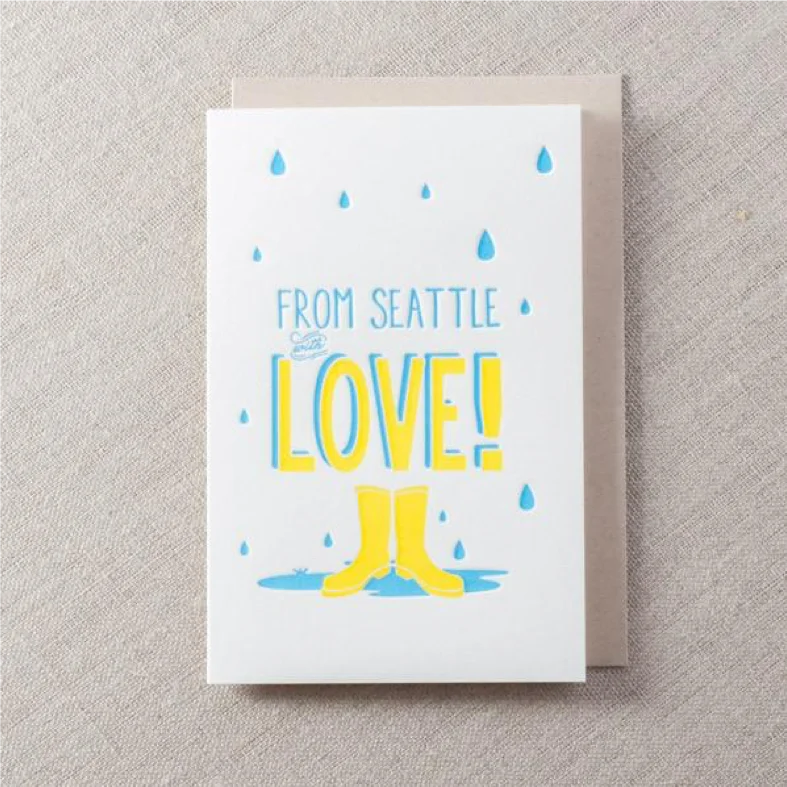 High-quality blanket series for a restful night’s sleep-From Seattle Rainboots Greeting Card