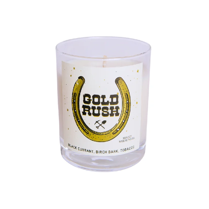 Organic Christmas gift candles for natural lovers-Gold Rush Wild West Candle