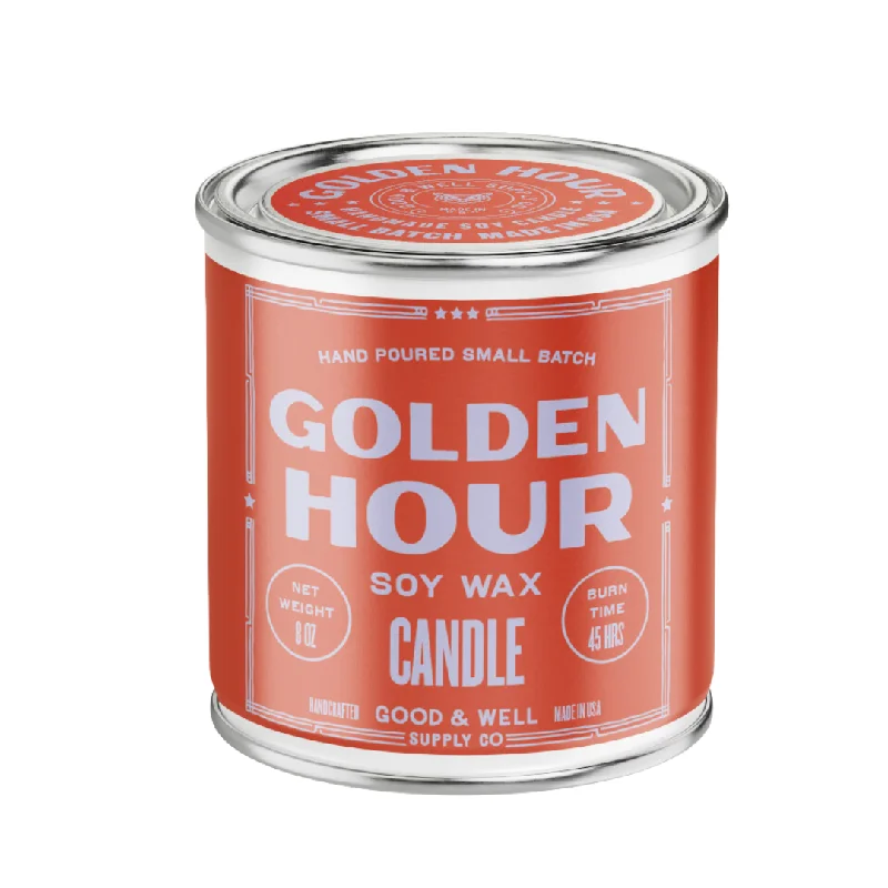 Red and green Christmas gift candles for festive decor-Golden Hour Happy Place Candle