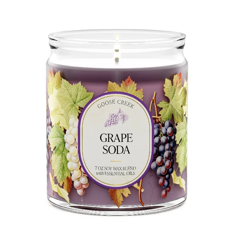 Christmas gift candles for mindfulness and relaxation-Grape Soda 7oz Single Wick Candle