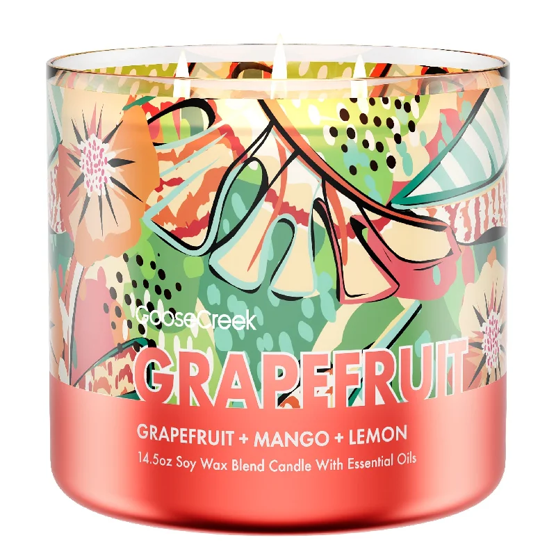 DIY Christmas gift candles for crafty gift-giving-Grapefruit Large 3-Wick Candle