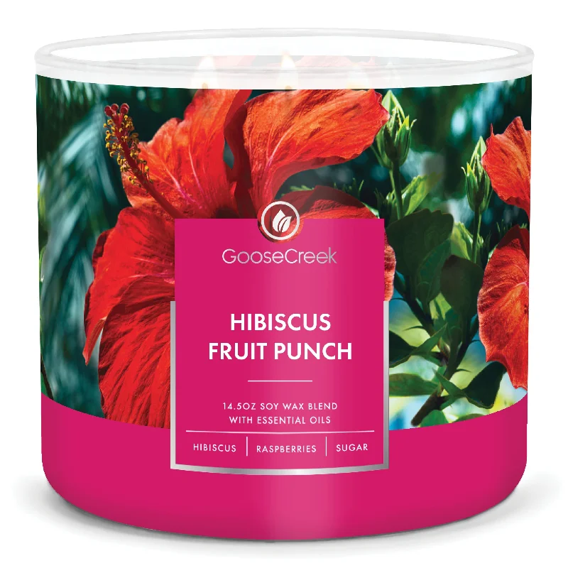 Holiday-themed Christmas gift candles for perfect presents-Hibiscus Fruit Punch 3-Wick Candle