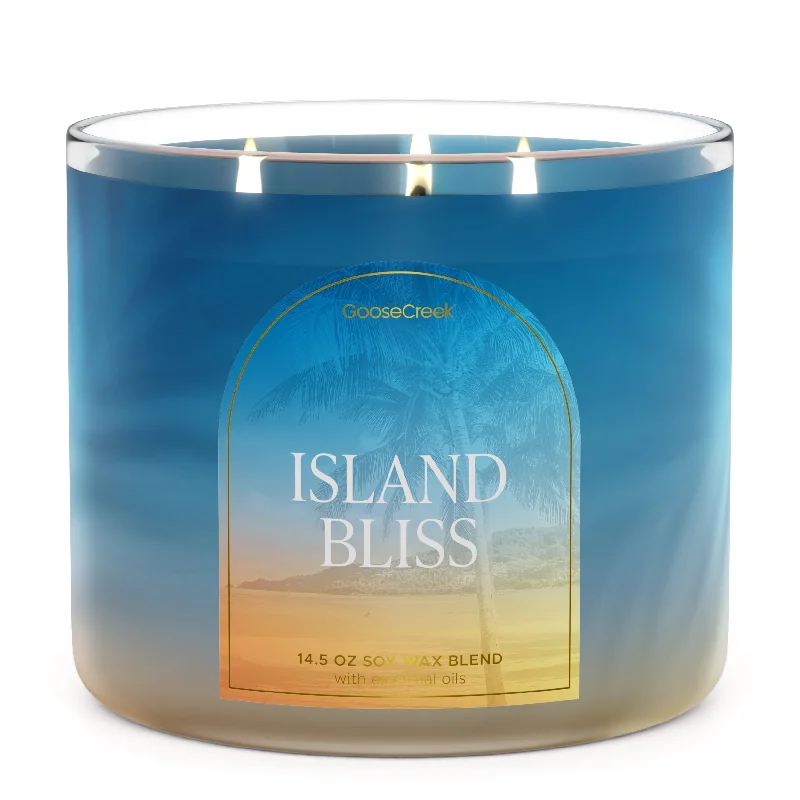 Large pillar Christmas gift candles for dramatic displays-Island Bliss Large 3-Wick Candle