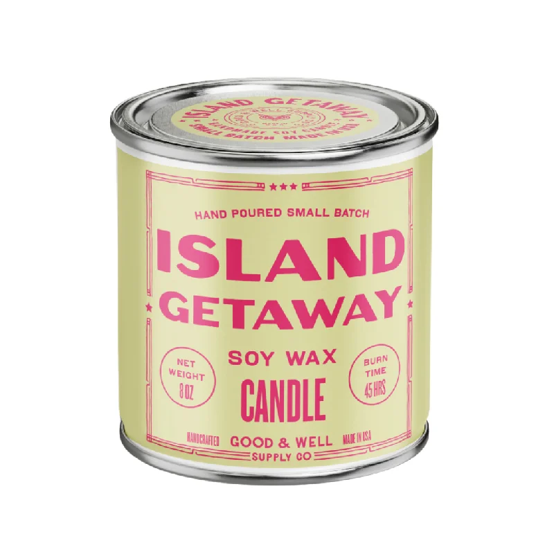 Unique Christmas gift candles for all occasions-Island Getaway Happy Place Candle