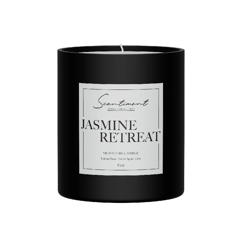 Personalized Christmas gift candles for holiday cheer-Jasmine Retreat Candle