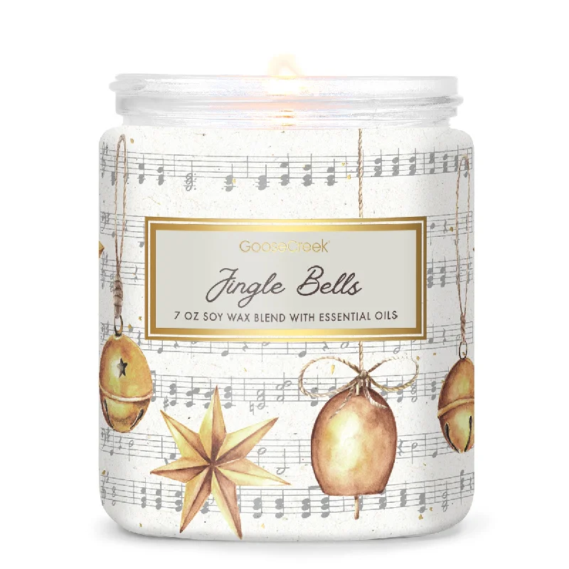 Luxury gift candles for Christmas with a holiday twist-Jingle Bells 7oz Single Wick Candle