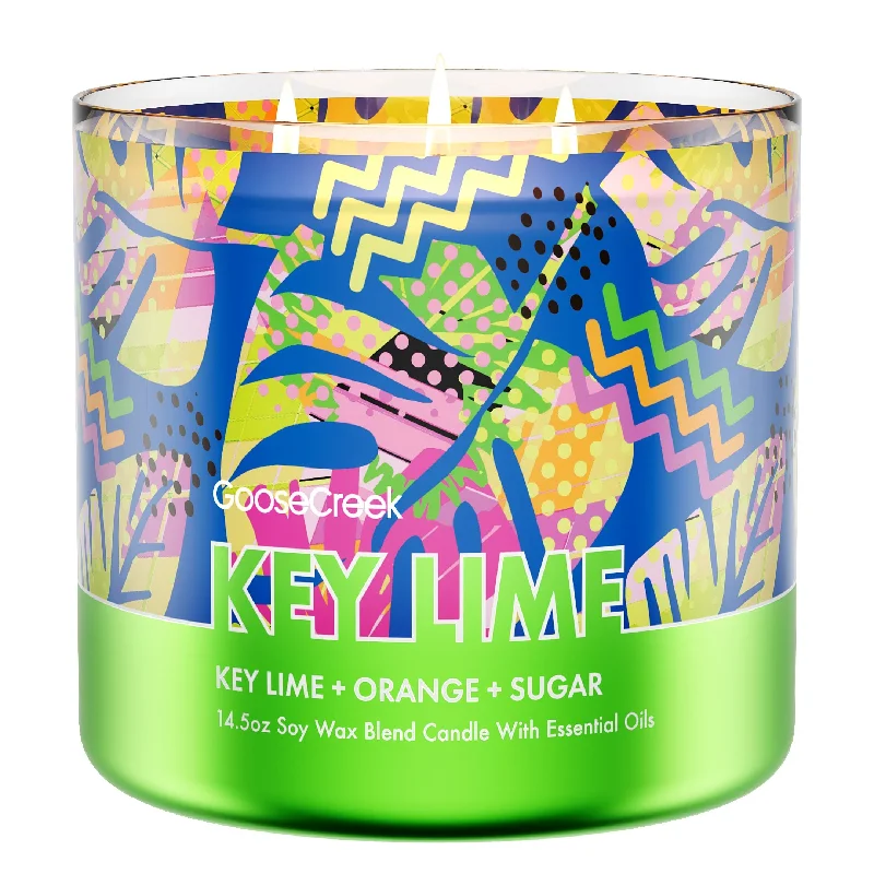 Premium Christmas gift candles with festive themes-Key Lime Large 3-Wick Candle