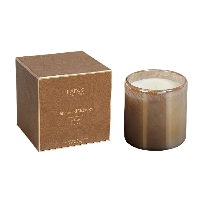 Luxury scented Christmas gift candles with essential oils-Birchwood Molasses Candle