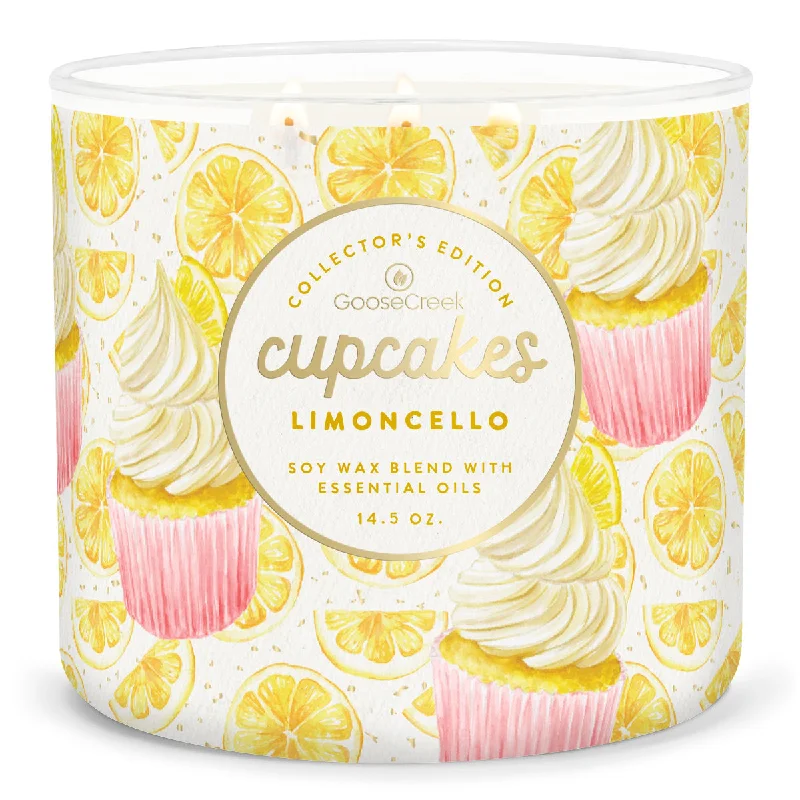 Colorful Christmas gift candles for festive decor-Limoncello Cupcakes 3-Wick Candle