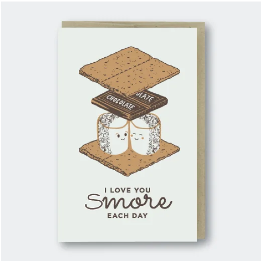 All-season blanket series for versatile comfort-Love you S'mores Greeting Card