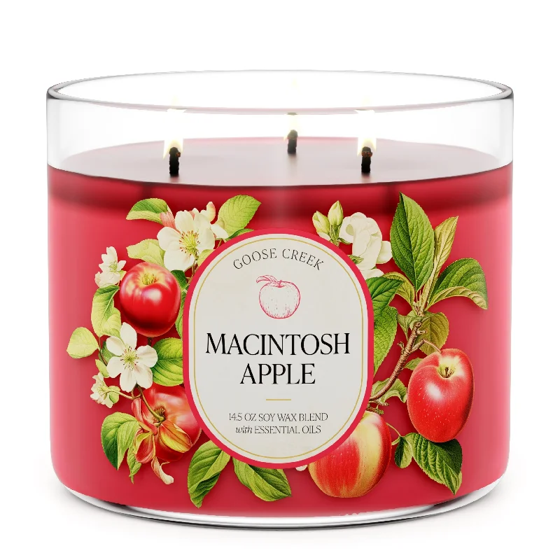 Christmas gift candles for Christmas Eve-Macintosh Apple 3-Wick Candle