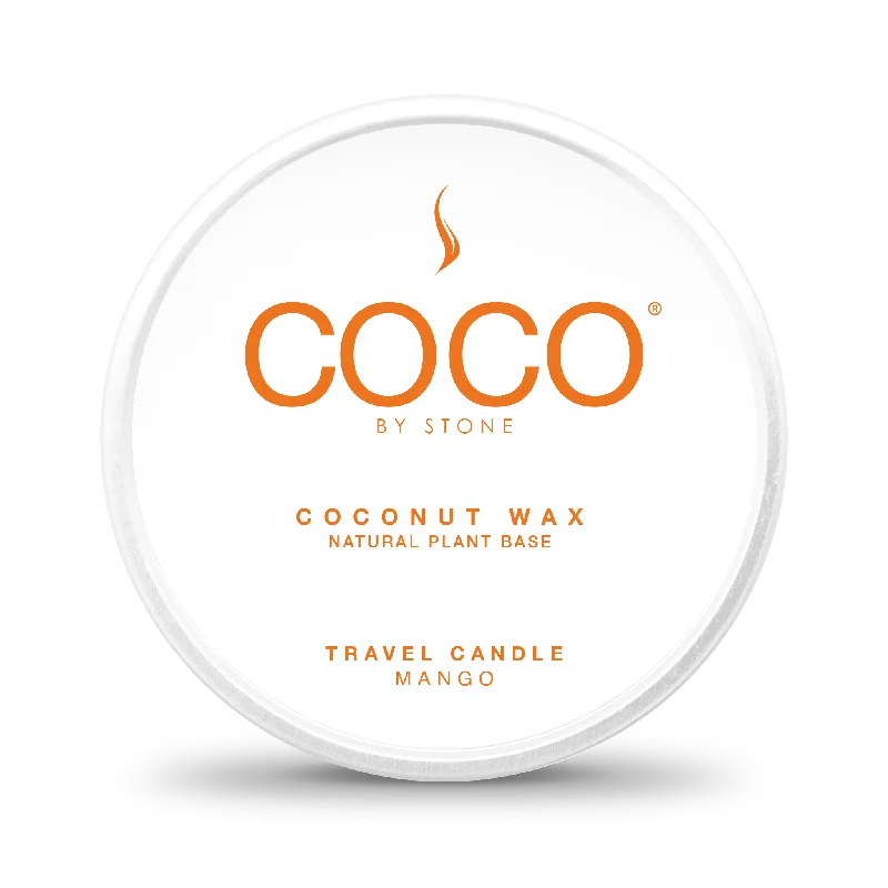 Elegant Christmas gift candles for luxurious presents-3.5oz Mango Natural Coconut Apricot Wax Travel Tin Candle