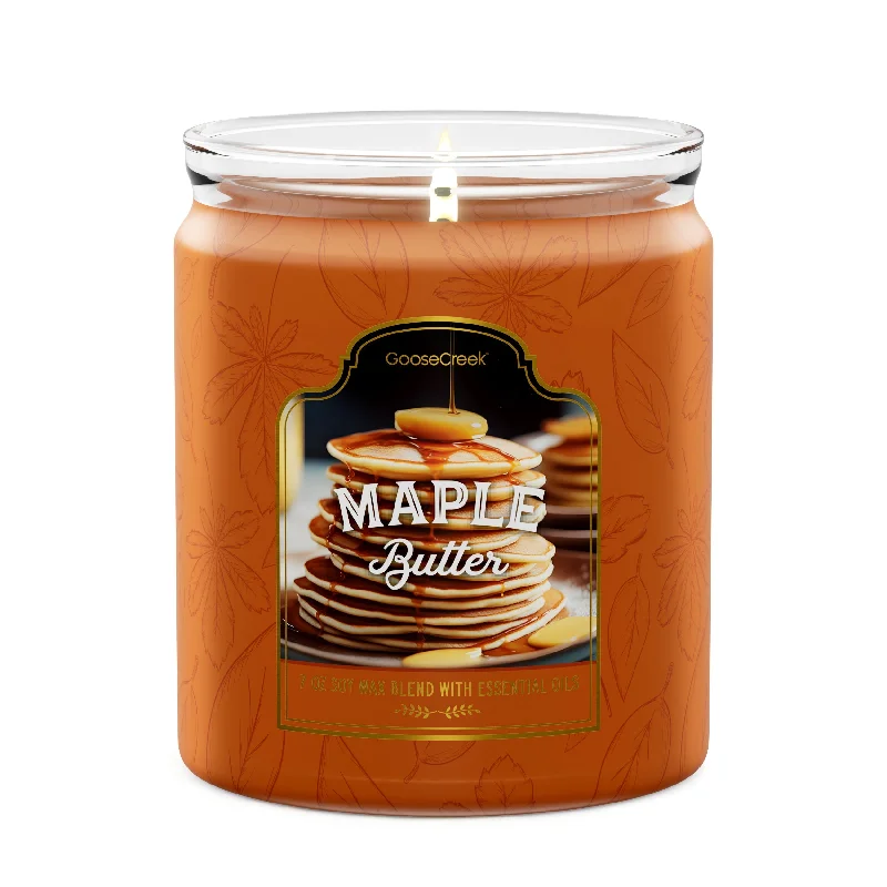 Christmas gift candles with berry and spice scent-Maple Butter 7oz Single Wick Candle