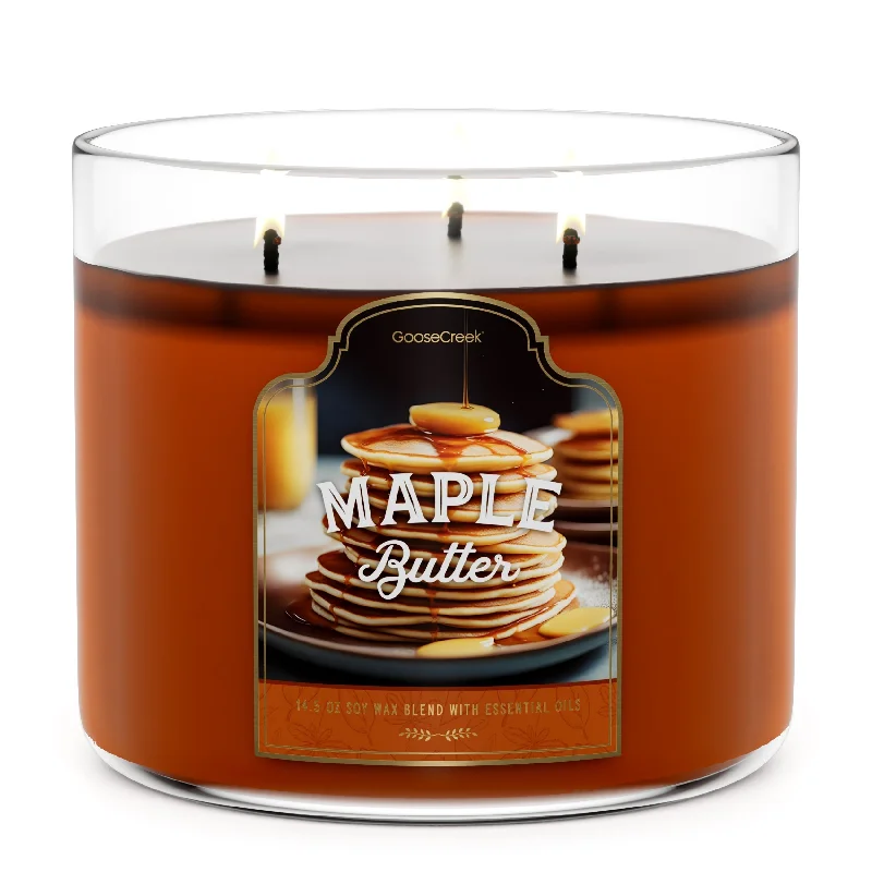 Christmas gift candles for stocking stuffers-Maple Butter 3-Wick Candle