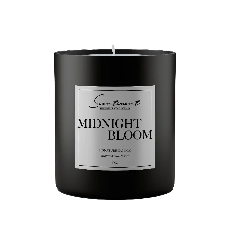 Classic Christmas gift candles with traditional scents-Midnight Bloom Candle