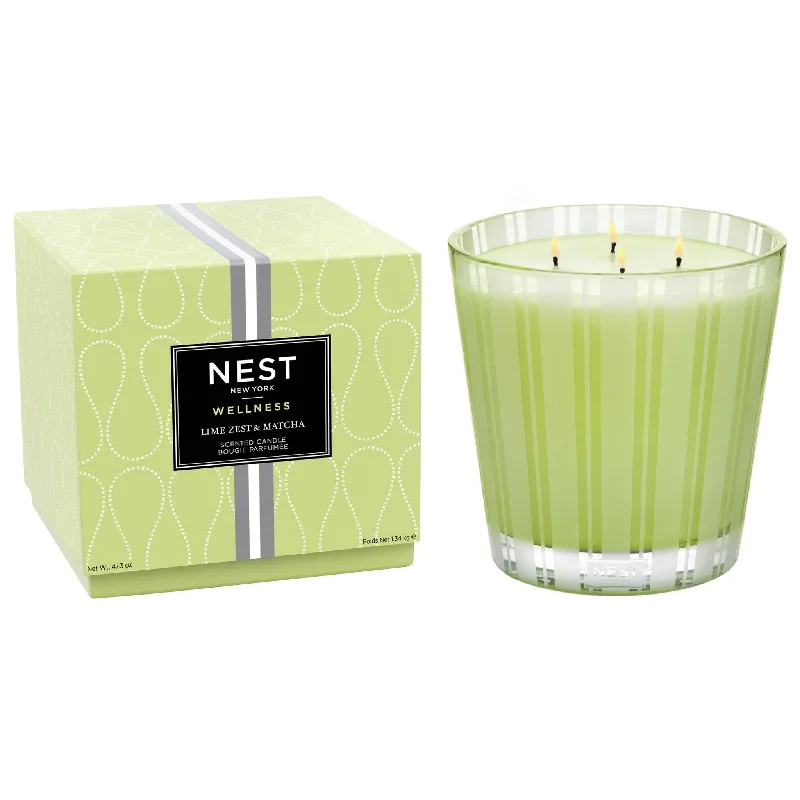 Luxury Christmas gift candles for elegant gifting-Lime Zest and Matcha Candle