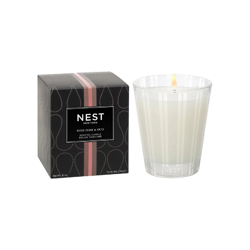 Christmas gift candles for Christmas Eve-Rose Noir and Oud Candle